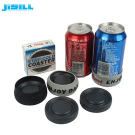 HDPE Christmas Gift Ice Hockey Puck Round Shape For Holding Beer , Cans Cooling